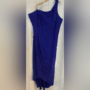Alex Evenings Royal Blue Asymmetrical Dress